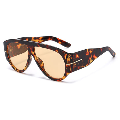 Unisex Oversized Flat Top Shield Sunglasses P11151