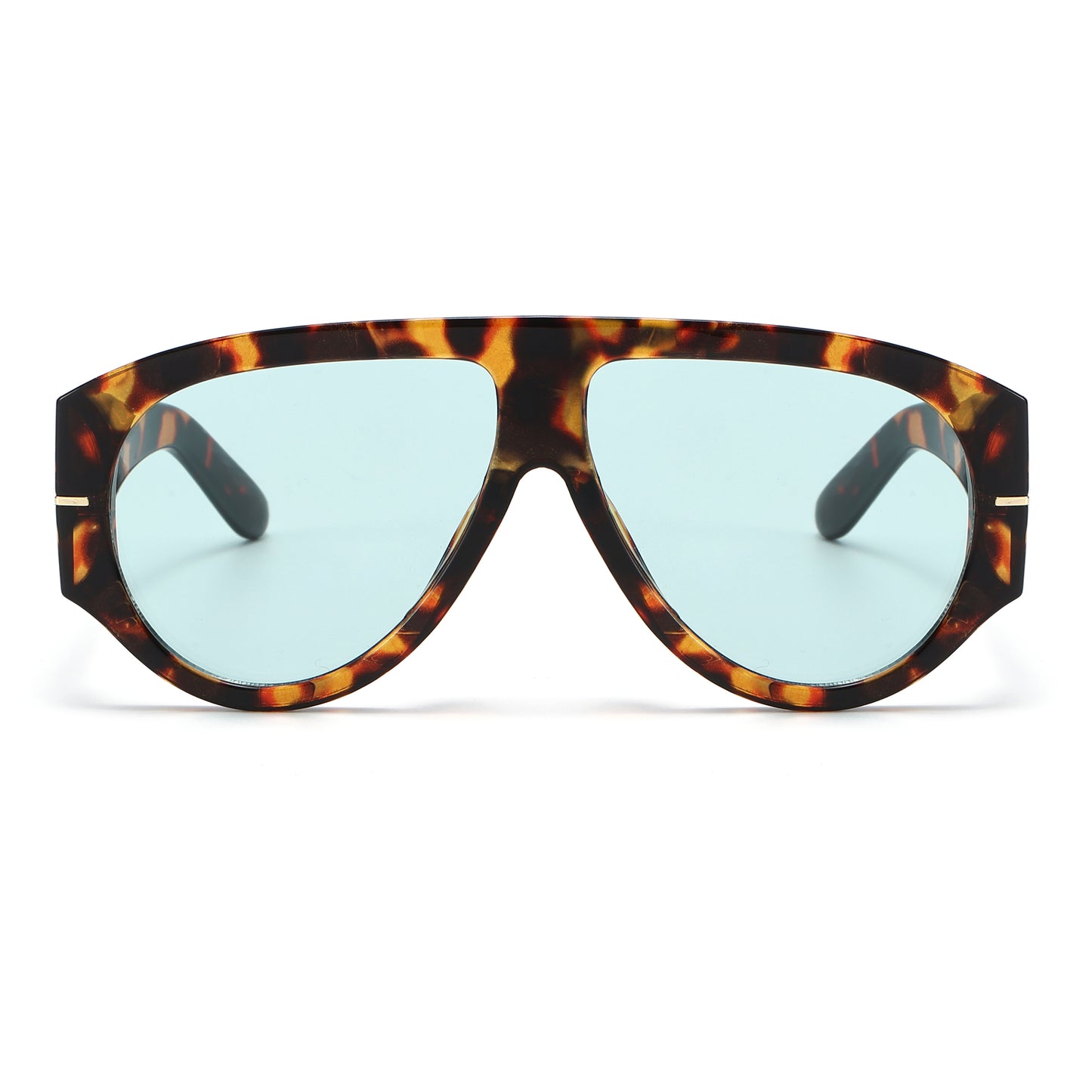 Unisex Oversized Flat Top Shield Sunglasses P11151