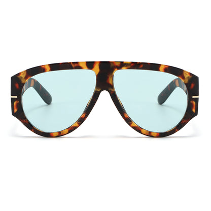 Unisex Oversized Flat Top Shield Sunglasses P11151