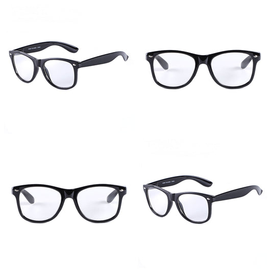 Classic Black Wayfarer Clear Lens Glasses P1543C