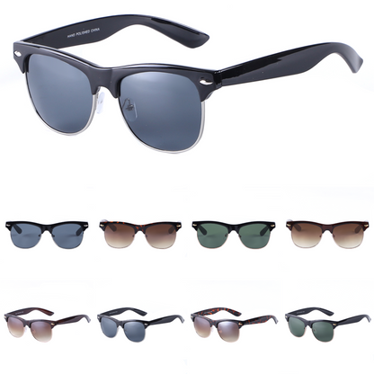 Classic Half-Frame Clubmaster Sunglasses P1946