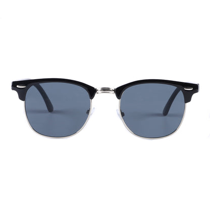 Timeless Clubmaster-Style Sunglasses with Polished Temples P1947