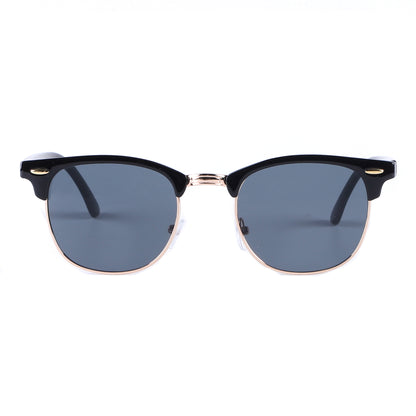 Timeless Clubmaster-Style Sunglasses with Polished Temples P1947