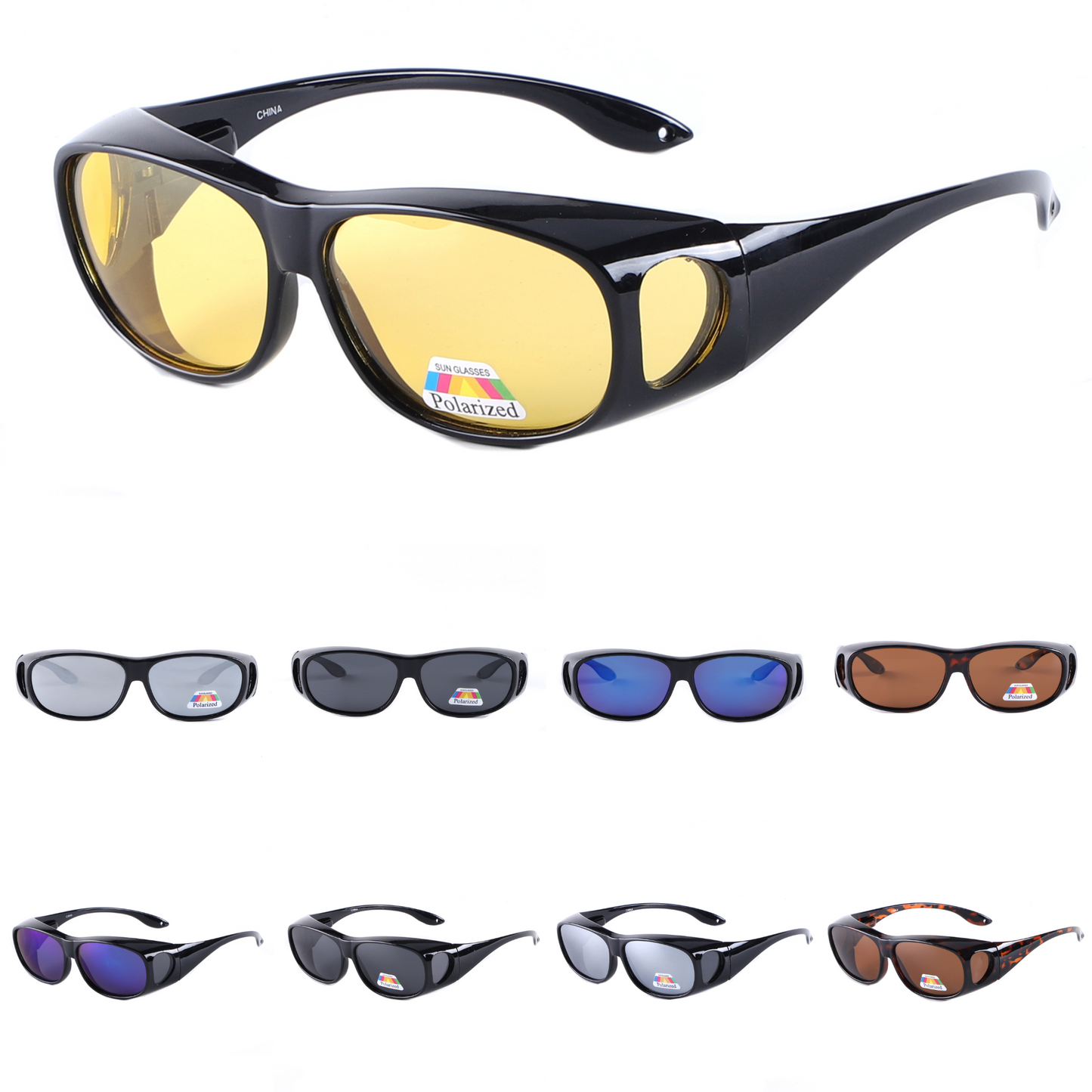 Protective Fit Over Polarized Sunglasses with Side Shield Windows PL10053