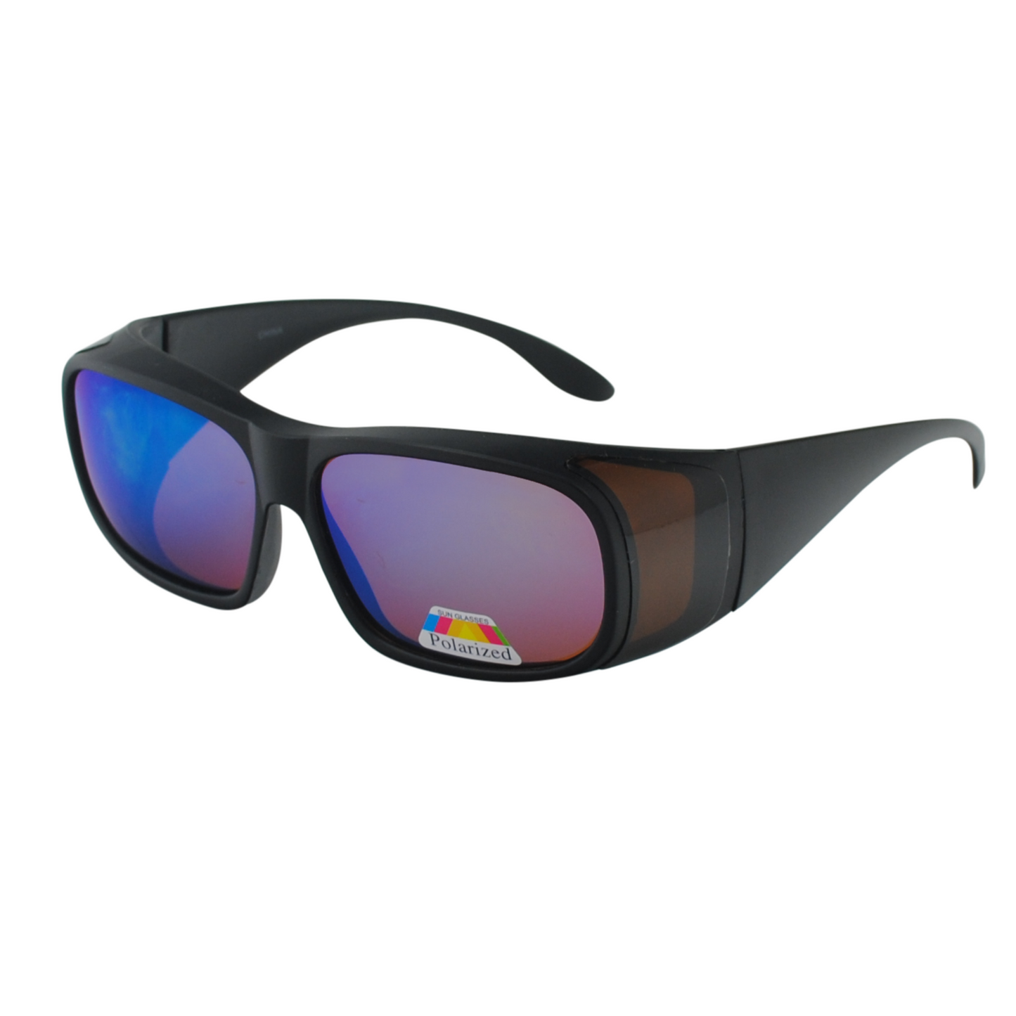 Bulk Fitover Sunglasses featuring Curved Wrap Around Temples and Side Lenses PL10548