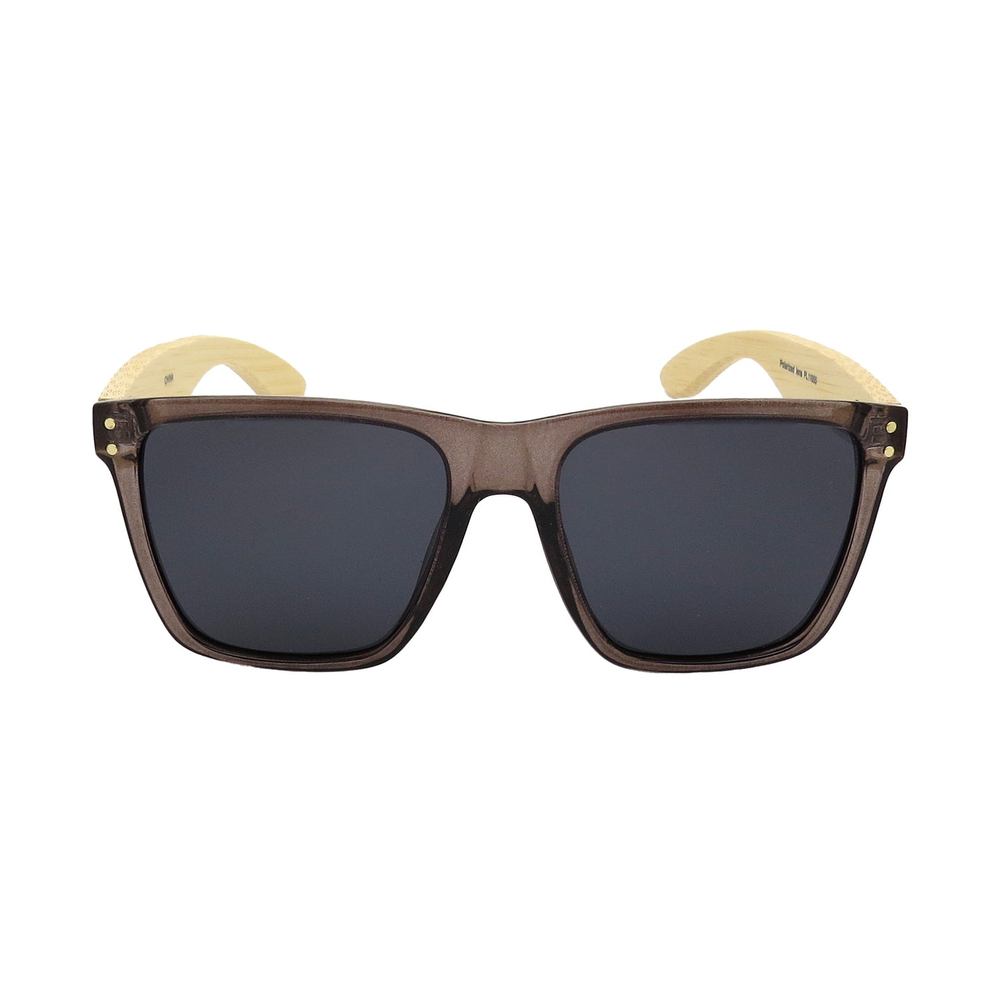 Bulk Classic Flat Top Sunglasses featuring Wooden Sides and Metal Hinges PL11055