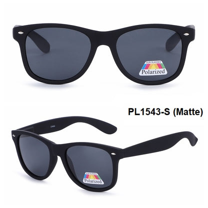 Premuim Polarized Matte Black Wayfarer Sunglasses PL1543-S