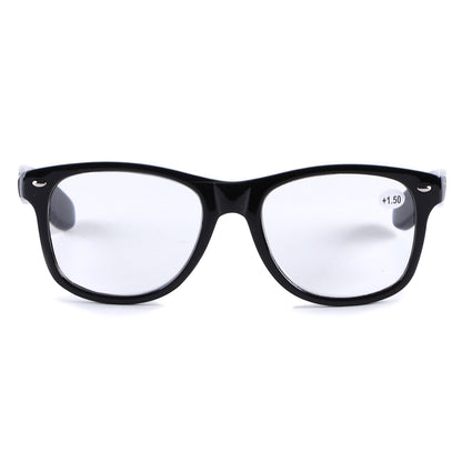 Unisex Wayfarer Style Reading Glasses in Tortoise Shell & Solid Colors RJ060