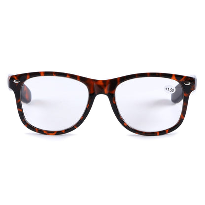Unisex Wayfarer Style Reading Glasses in Tortoise Shell & Solid Colors RJ060