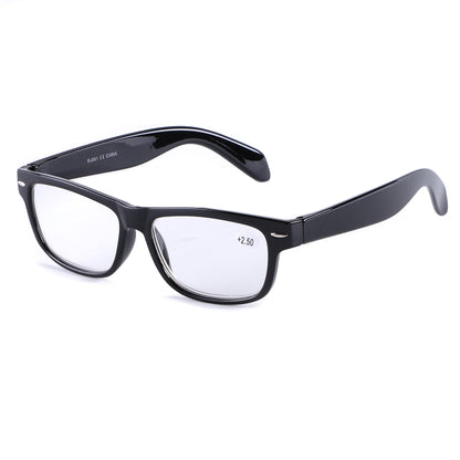 Classic Unisex Rectangular Reading Glasses in Black, Tortoise, and Clear Colors RJ061