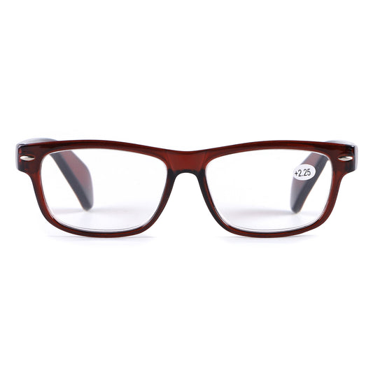 Classic Unisex Rectangular Reading Glasses in Black, Tortoise, and Clear Colors RJ061