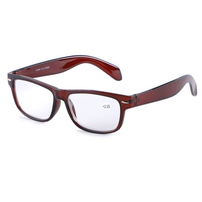 Classic Unisex Rectangular Reading Glasses in Black, Tortoise, and Clear Colors RJ061