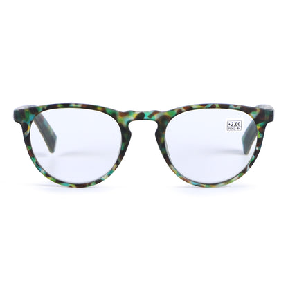 Unisex Classic Round Panto Readers available in Tortoise and Abrstract Frames RJ10467
