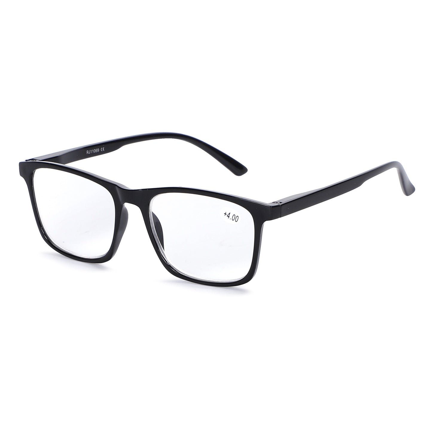 Modern Transparent Square Readers with Colorful Patterned Side RJ11069