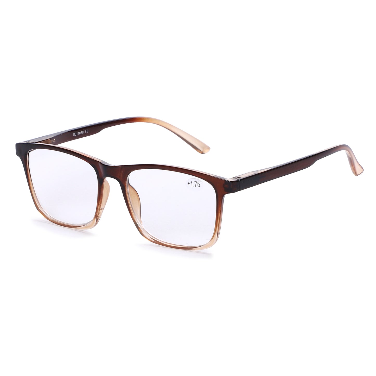 Modern Transparent Square Readers with Colorful Patterned Side RJ11069