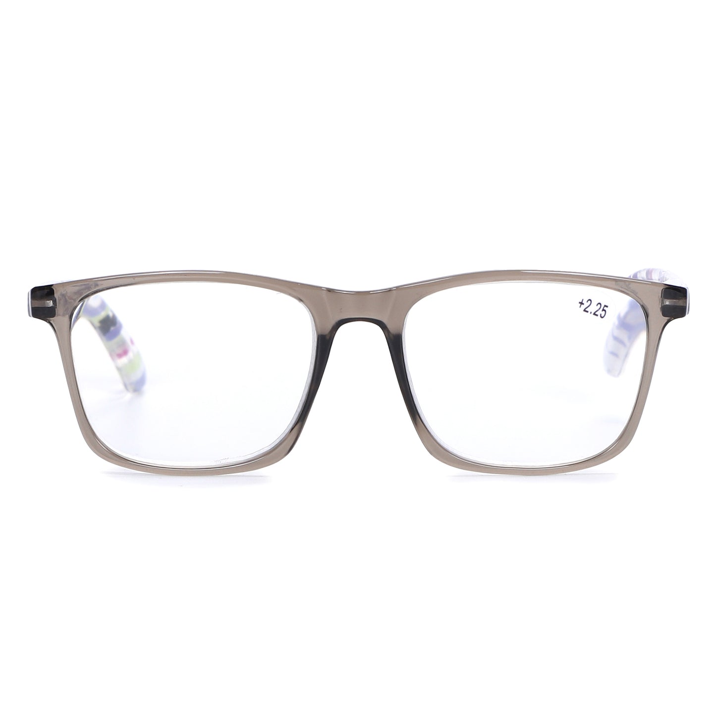 Modern Transparent Square Readers with Colorful Patterned Side RJ11069