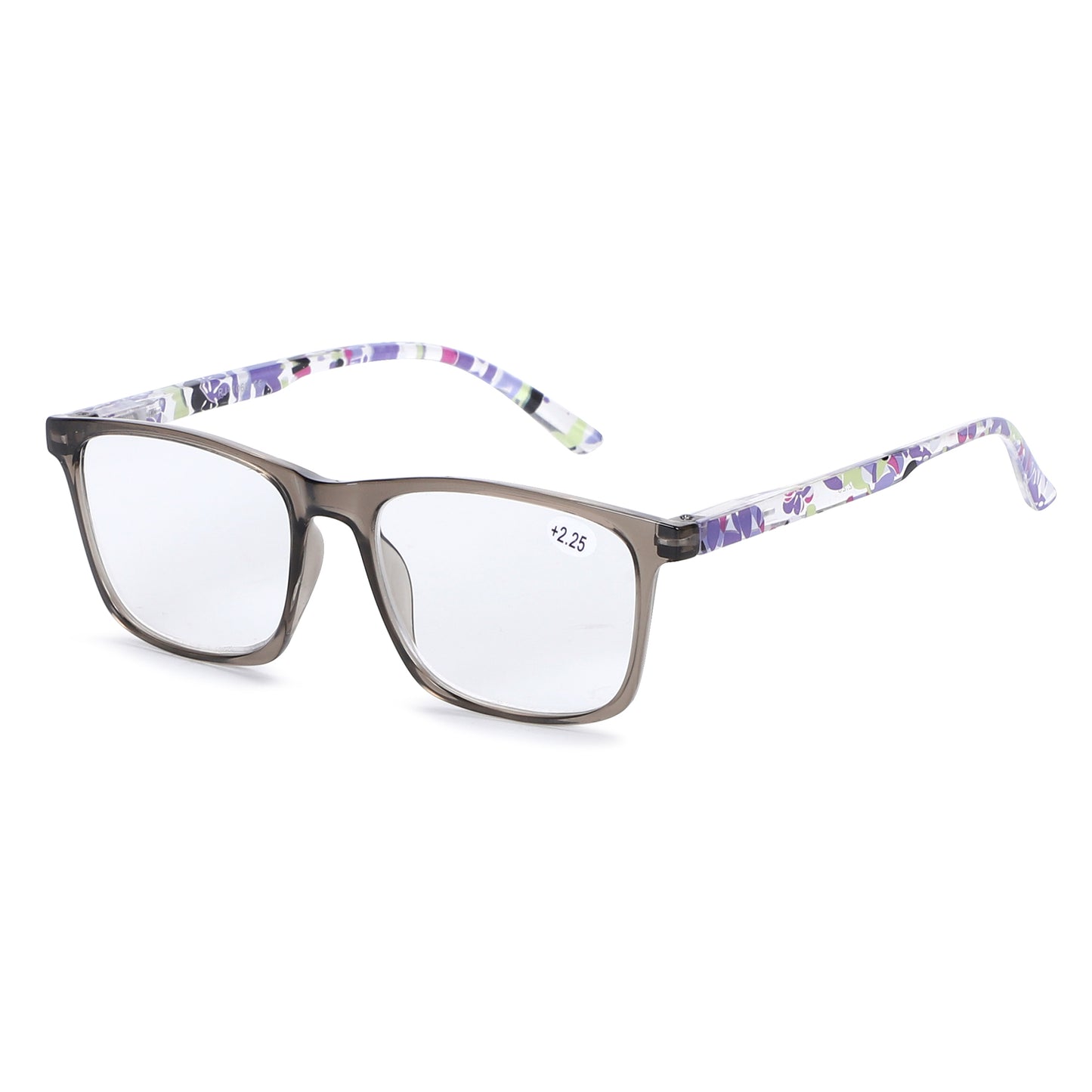 Modern Transparent Square Readers with Colorful Patterned Side RJ11069