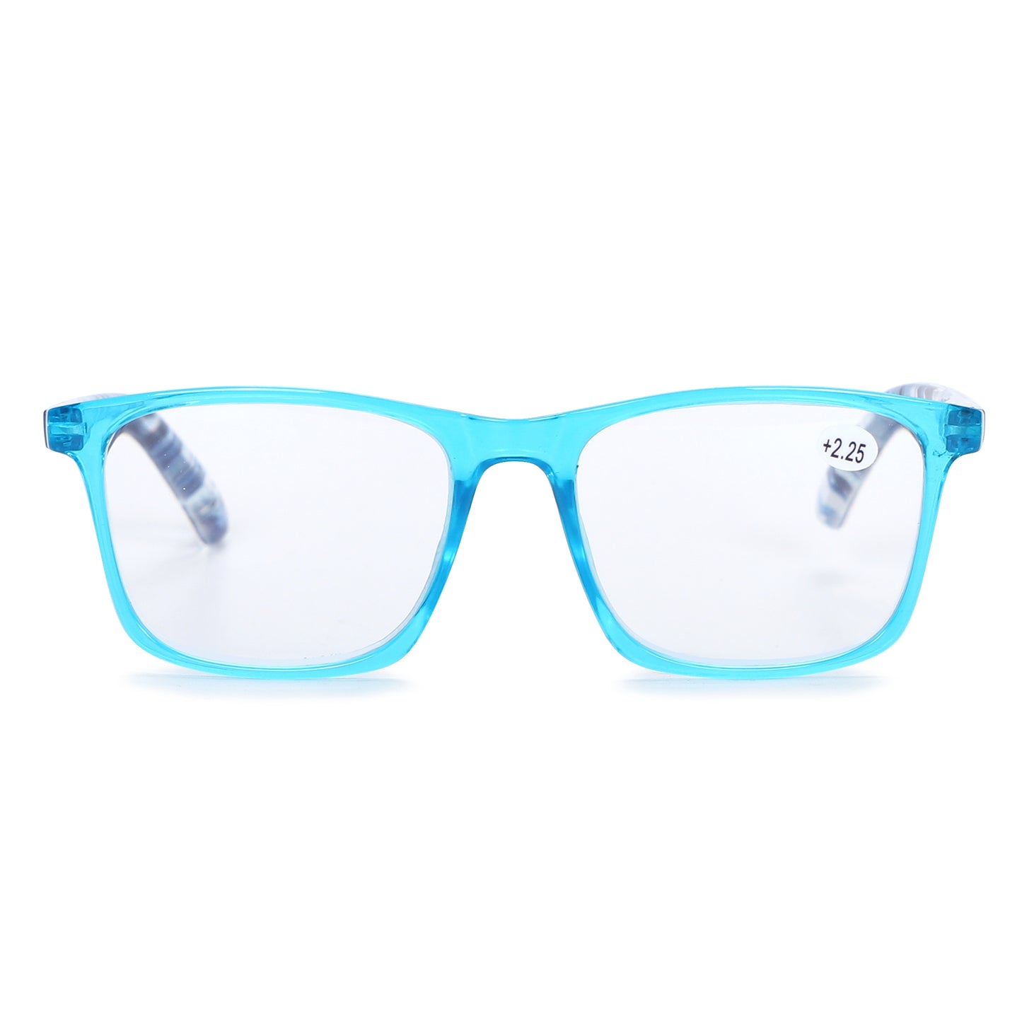 Modern Transparent Square Readers with Colorful Patterned Side RJ11069