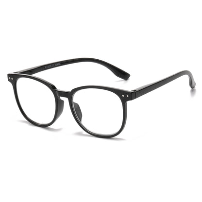 Retro Rounded Square Reading Glasses with Lightweight Two-Tone Frames RJ11070