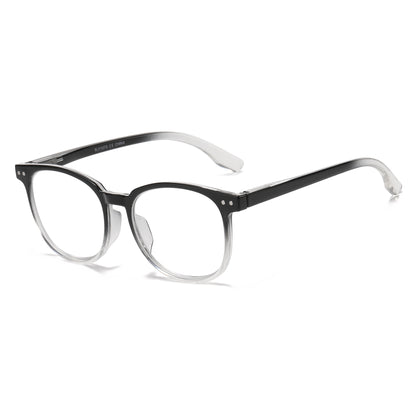 Retro Rounded Square Reading Glasses with Lightweight Two-Tone Frames RJ11070