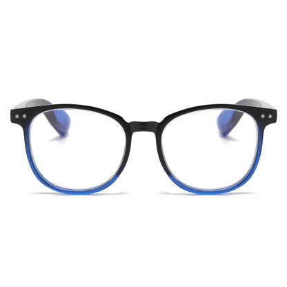 Retro Rounded Square Reading Glasses with Lightweight Two-Tone Frames RJ11070