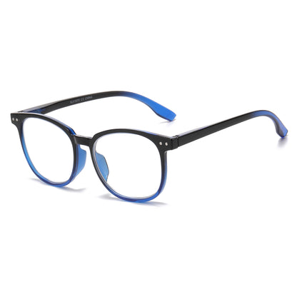 Retro Rounded Square Reading Glasses with Lightweight Two-Tone Frames RJ11070