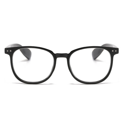 Retro Rounded Square Reading Glasses with Lightweight Two-Tone Frames RJ11070