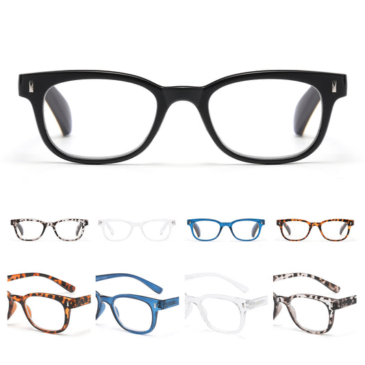 Retro Square Wayfarer Reading Glasses in 10+ Custom Reading Powers RJ11095