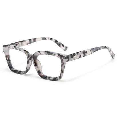 Retro Square Thick Frame Reading Glasses in 10+ Custom Reading Powers RJ11098