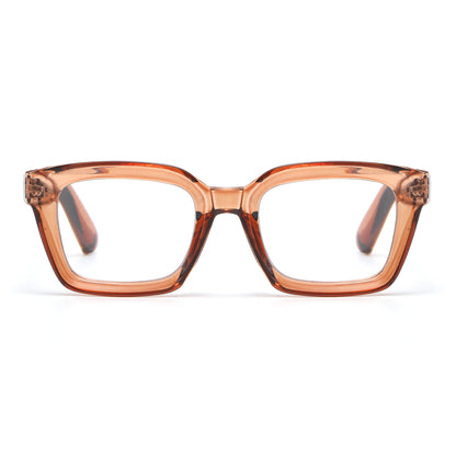 Retro Square Thick Frame Reading Glasses in 10+ Custom Reading Powers RJ11098