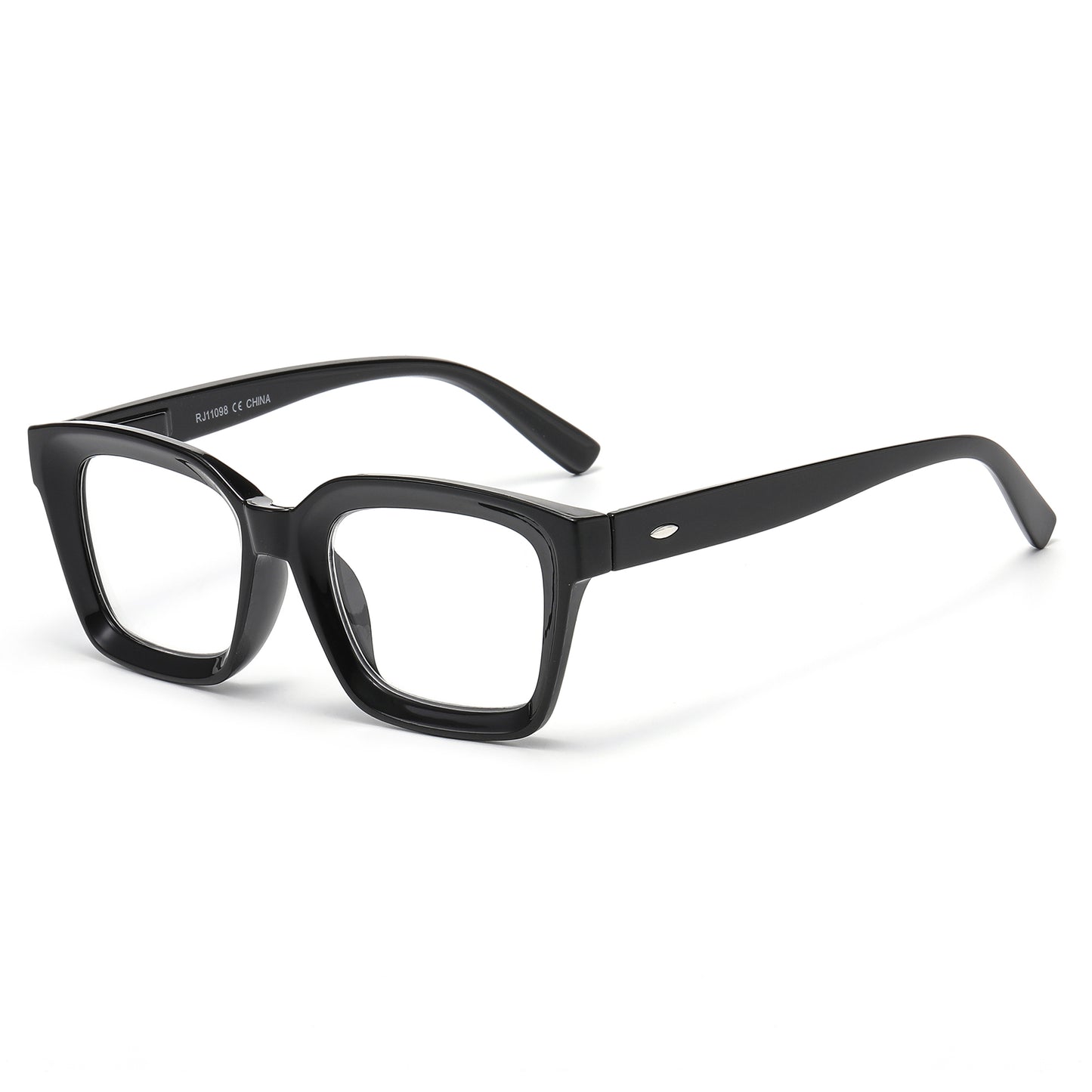 Retro Square Thick Frame Reading Glasses in 10+ Custom Reading Powers RJ11098