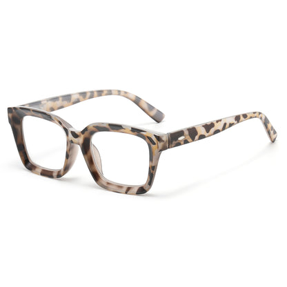 Retro Square Thick Frame Reading Glasses in 10+ Custom Reading Powers RJ11098