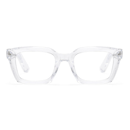 Retro Square Thick Frame Reading Glasses in 10+ Custom Reading Powers RJ11098