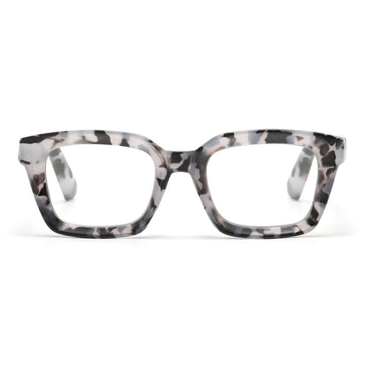 Retro Square Thick Frame Reading Glasses in 10+ Custom Reading Powers RJ11098