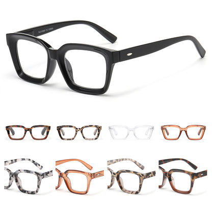 Retro Square Thick Frame Reading Glasses in 10+ Custom Reading Powers RJ11098