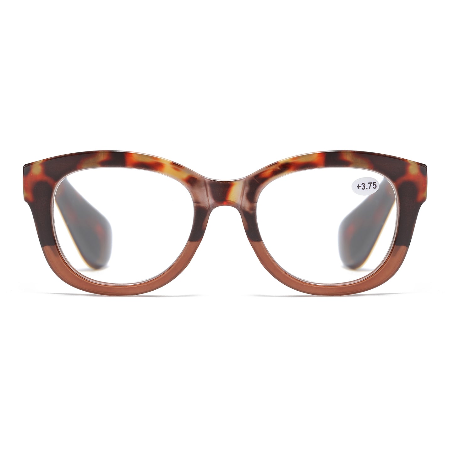 Unisex Retro Round-Square Reading Glasses with Thick Temples RJ11099