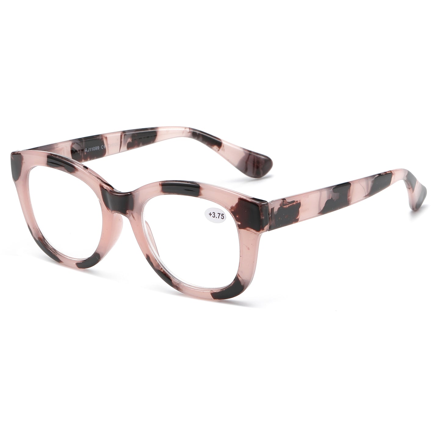 Unisex Retro Round-Square Reading Glasses with Thick Temples RJ11099