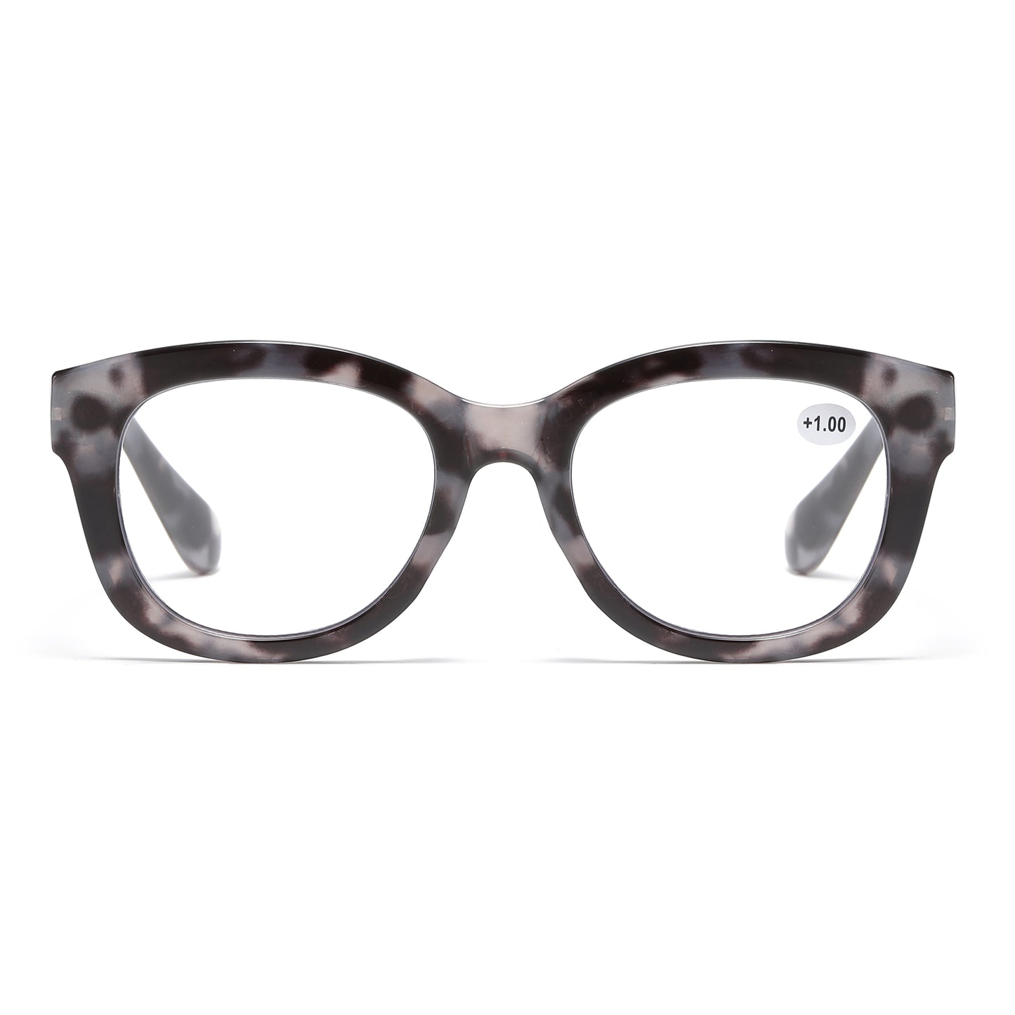 Unisex Retro Round-Square Reading Glasses with Thick Temples RJ11099