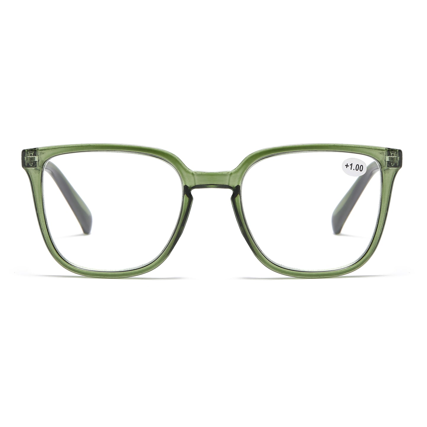 Unisex Minimalist Square Reading Glasses with Slim Comfort Fit Temples RJ11101