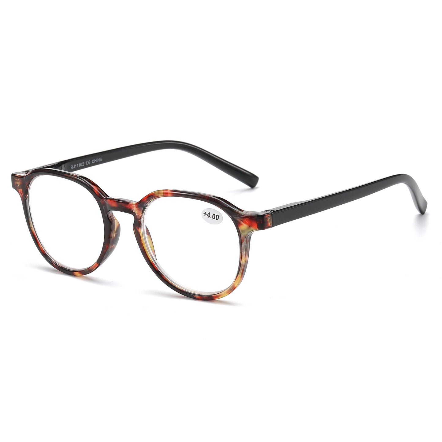 Retro Round Reading Glasses Lightweight Frame with Classic Keyhole Bridge Details RJ11102