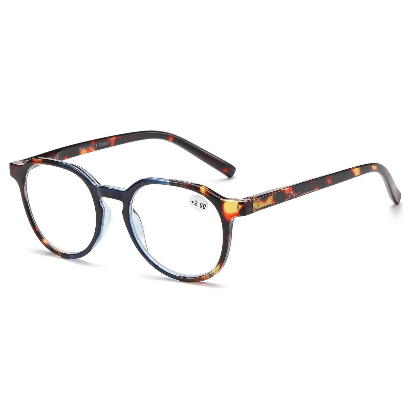 Retro Round Reading Glasses Lightweight Frame with Classic Keyhole Bridge Details RJ11102