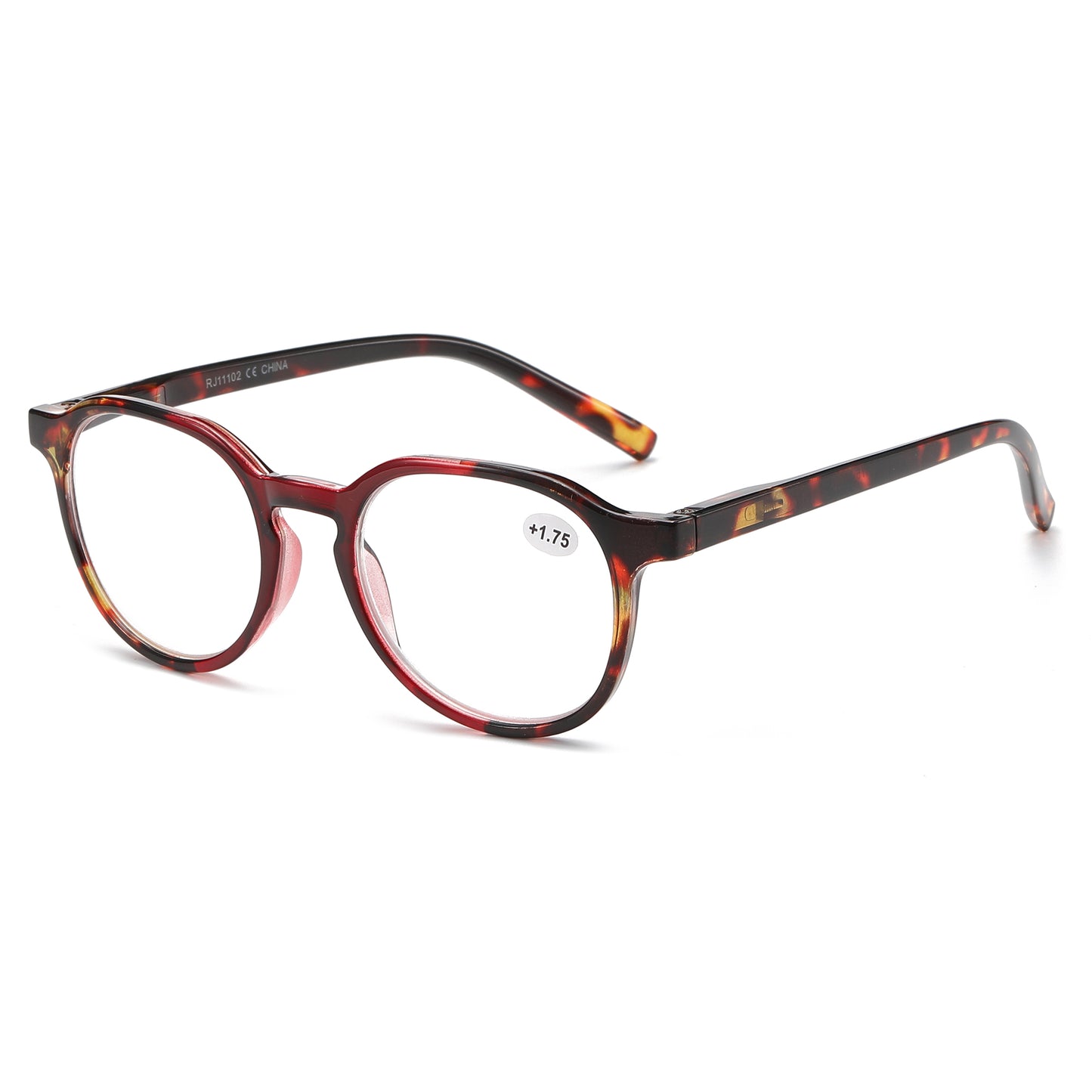 Retro Round Reading Glasses Lightweight Frame with Classic Keyhole Bridge Details RJ11102