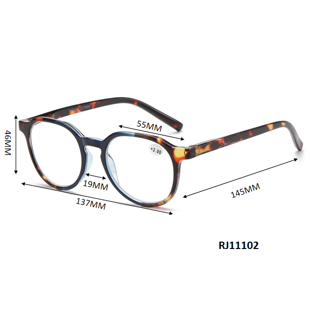 Retro Round Reading Glasses Lightweight Frame with Classic Keyhole Bridge Details RJ11102