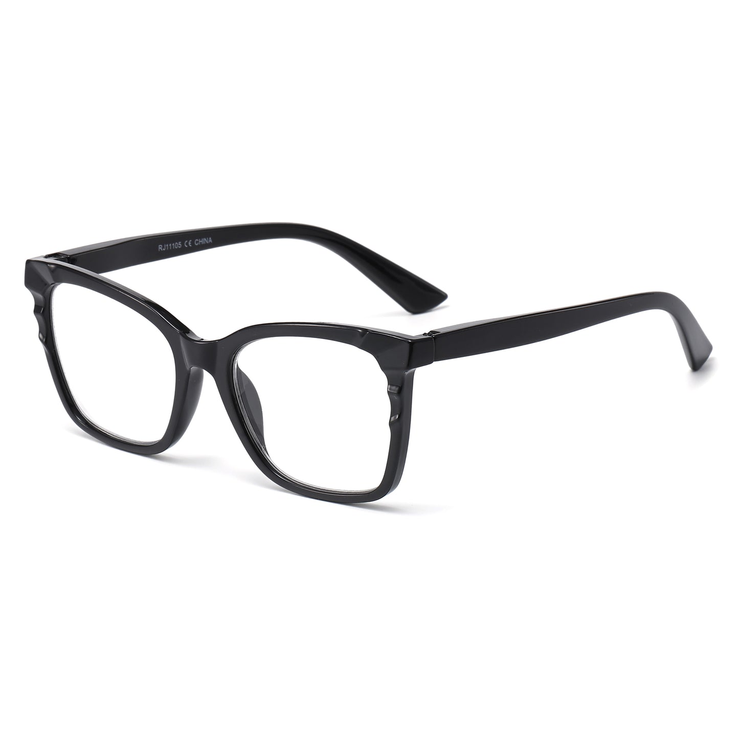 Women's Essential Cat-Eye Custom Reading Glasses in Turtoise and Classic Black RJ11105