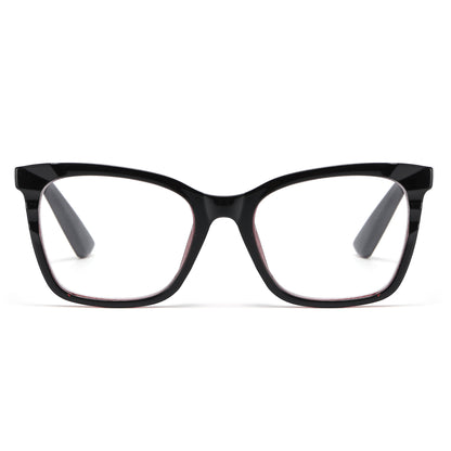 Women's Essential Cat-Eye Custom Reading Glasses in Turtoise and Classic Black RJ11105