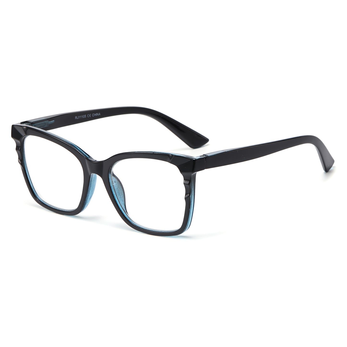 Women's Essential Cat-Eye Custom Reading Glasses in Turtoise and Classic Black RJ11105