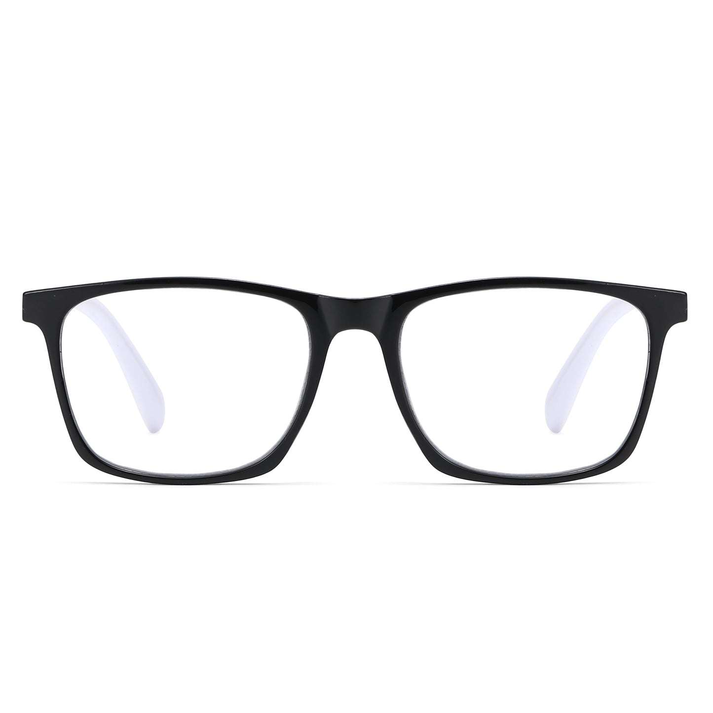 Unisex Square Frame Two-Tone Reading Glasses in 10+ Custom Reading Powers RJ11106