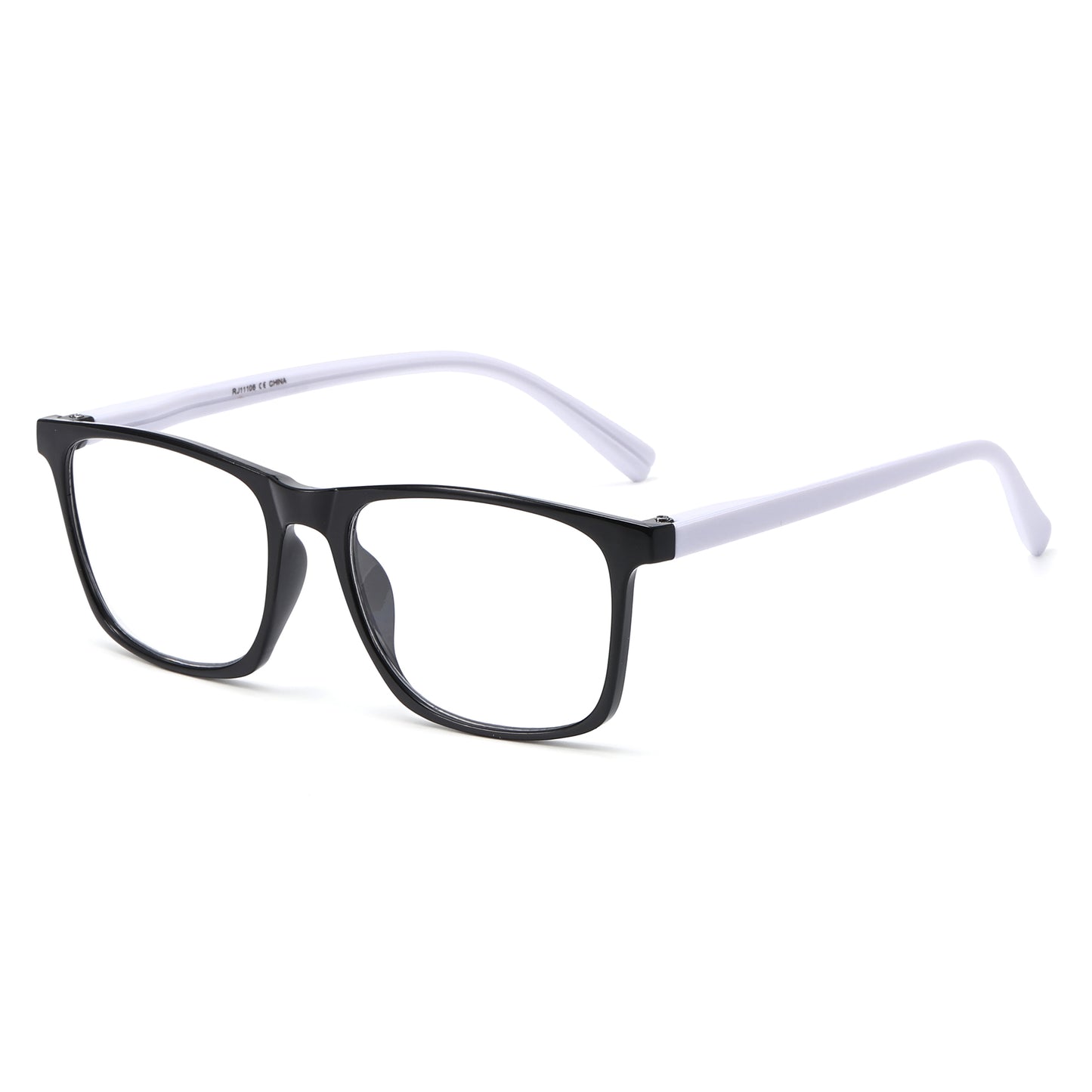 Unisex Square Frame Two-Tone Reading Glasses in 10+ Custom Reading Powers RJ11106