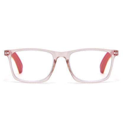 Unisex Square Frame Two-Tone Reading Glasses in 10+ Custom Reading Powers RJ11106