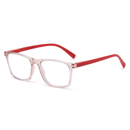 Unisex Square Frame Two-Tone Reading Glasses in 10+ Custom Reading Powers RJ11106